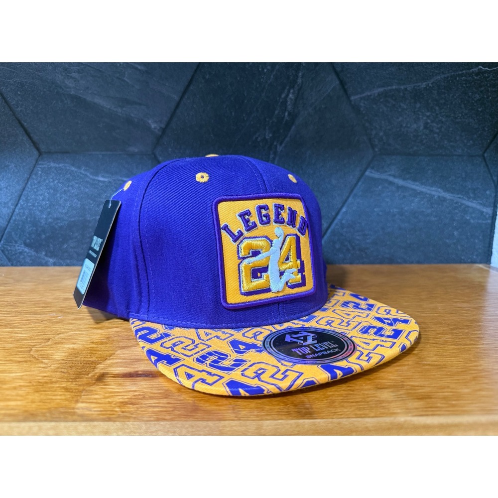 Top Level Snapback Hat Mens OS Purple New Legend 24 Kobe Lakers Inspired Cap